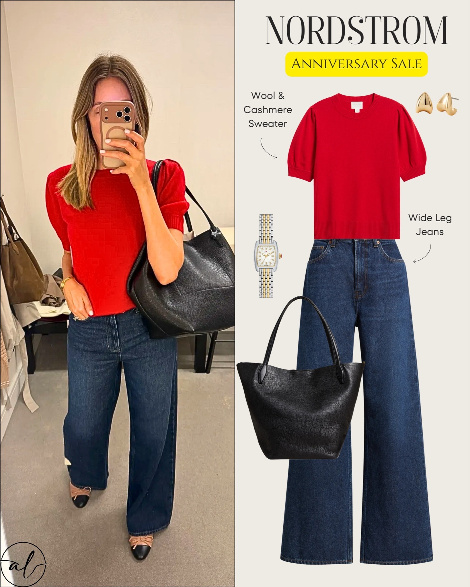Nordstrom Anniversary Sale - casual chic outfit idea. Love the pop of red with denim

#LTKU #LTKootd #LTKSaleAlert