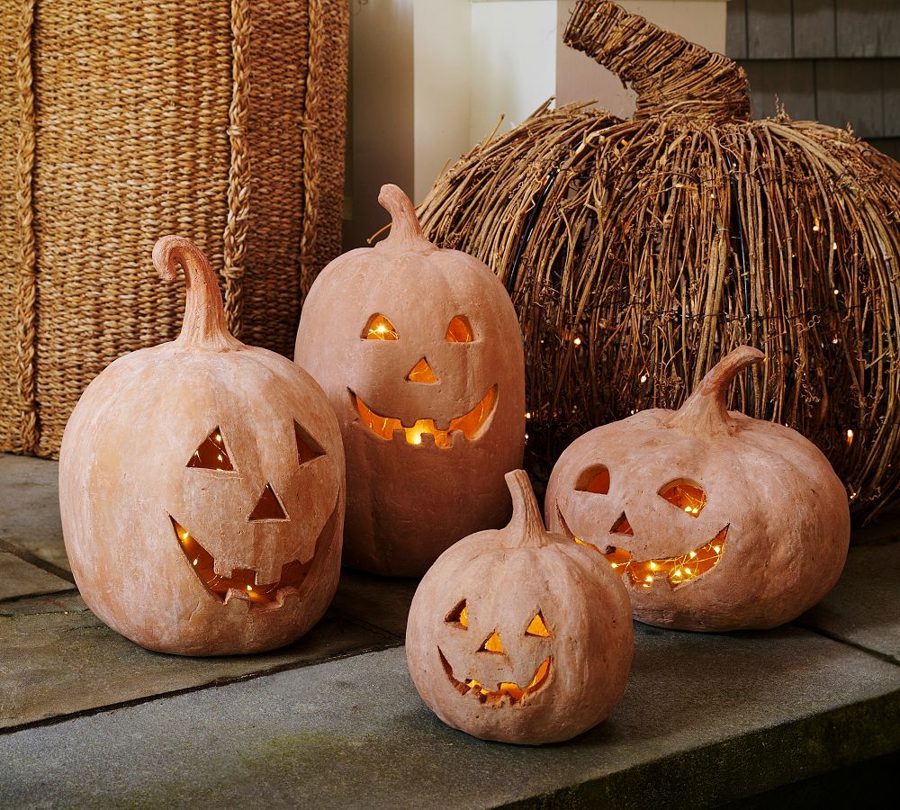 Handmade Terracotta Jack O' Lantern | Pottery Barn (US)