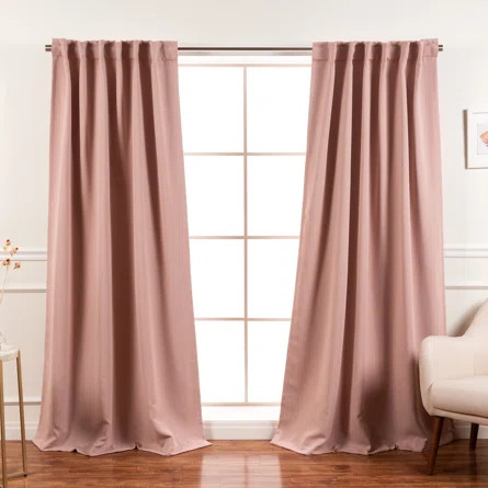 Bantam Solid Blackout Thermal Rod Pocket Curtain Panels | Wayfair North America