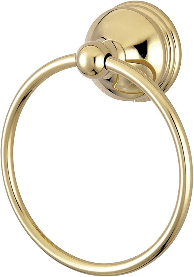 Kingston Brass BA1164PB Vintage Towel-Ring, 6-Inch, Polished Brass | Amazon (US)