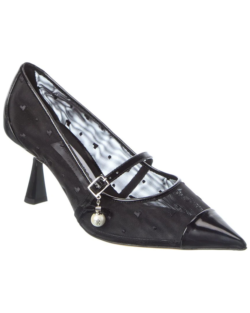 Jimmy Choo Aren 65 Heart Mesh & Leather Pump | Shop Simon