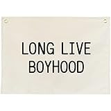 CHTech Long Live Boyhood Banner Wall Flag Wall Art for Nursery Modern Kids Room Decor Kids Banner | Amazon (US)