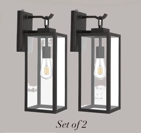 My outdoor porch lights
Set of 2
Open bottom for easy cleaning and bulb changing
Auto Dawn-to dusk photocell 

And they are on sale today!!'

#LTKsalealert #LTKhome #LTKfindsunder100