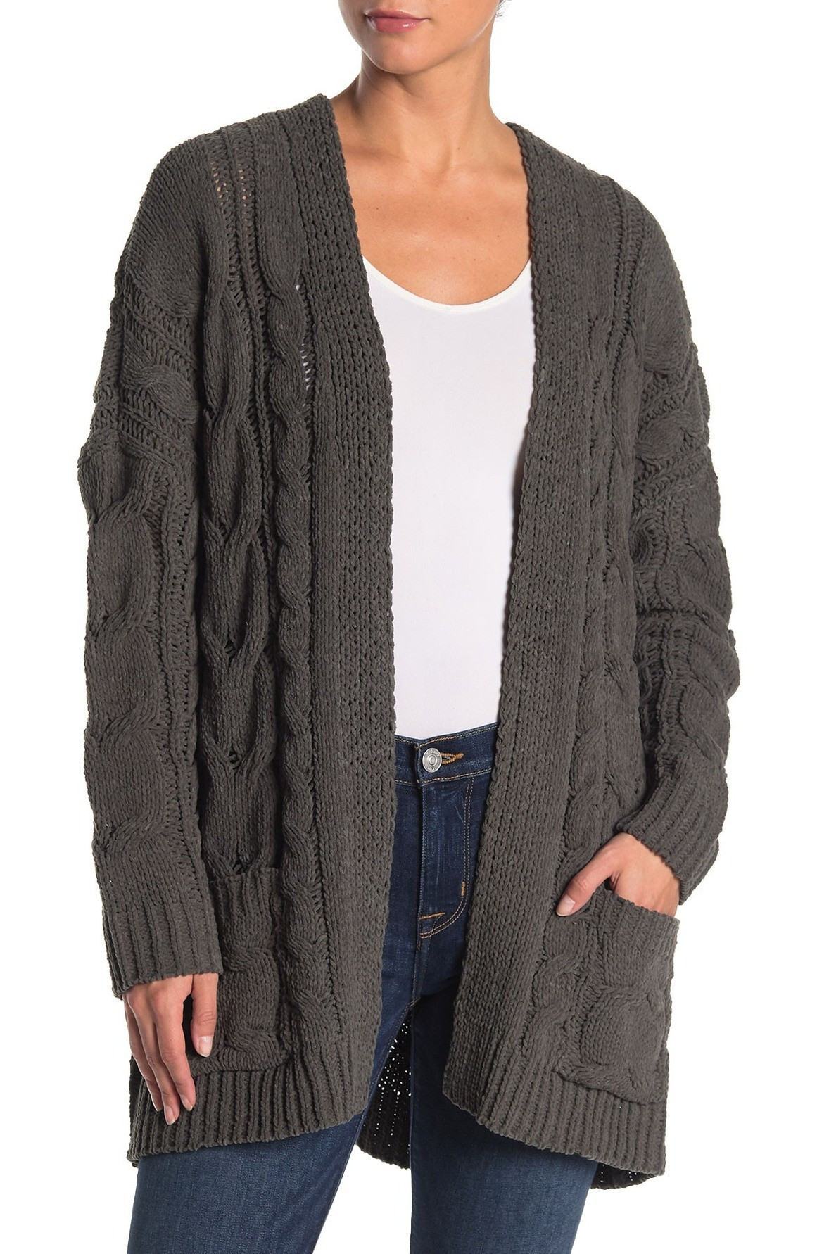Quick LookVertigo - Geo Pattern Longline Cardigan Sweater | Nordstrom Rack