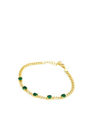 The M Jewelers NY The Lucky Charm Bracelet in Gold & Emerald from Revolve.com | Revolve Clothing (Global)