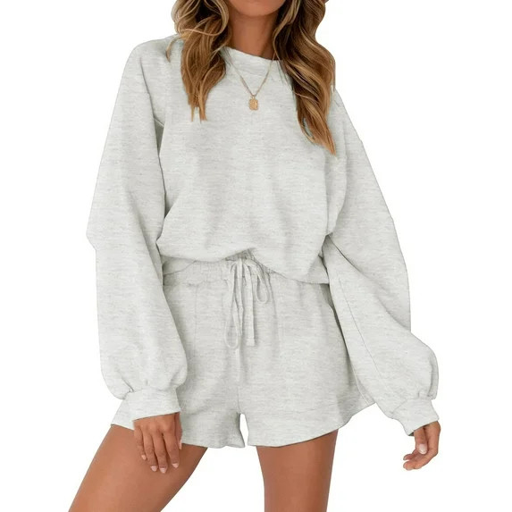 Fantaslook Pajama Sets for Women Two Piece Outfits Long Sleeve Sweatshirts Lounge Sets Casual Top... | Walmart (US)
