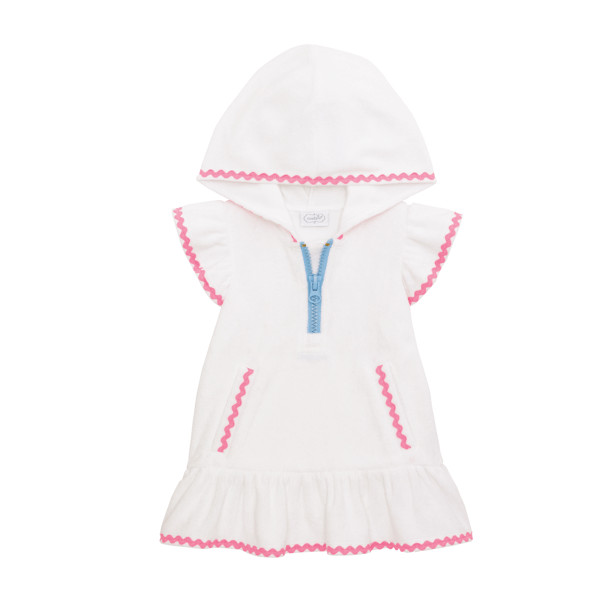 White Ric Rac Zip Cover Up | Mud Pie
