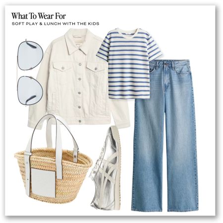 Styling a white denim jacket 🤍

Stripe T-shirt, wide leg jeans, Loewe basket, onitsuka trainers, casual style, high street fashion

#LTKeurope #LTKsummer #LTKstyletip