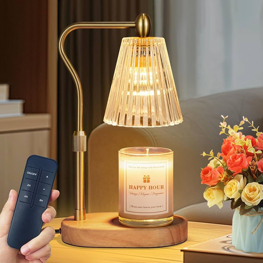 Candle Warmer Lamp, Remote Control, with Timer and Dimmer, Adjustable Height, Christmas Birthday ... | Amazon (US)