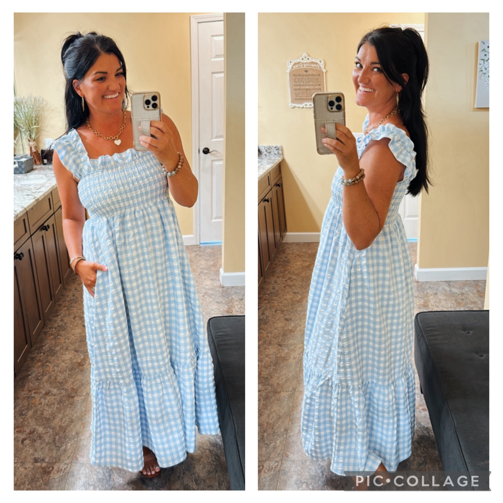 Love this throw on and go dress! Only need a slip. Can wear with a regular bra. Stretchy and flowy and has pockets! 
I’m in a small. 

#LTKSeasonal #LTKFindsUnder50 #LTKStyleTip