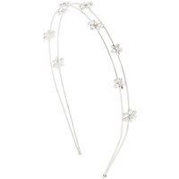 Silver Double Row Flower Headband | Claire's Accessories (UK)
