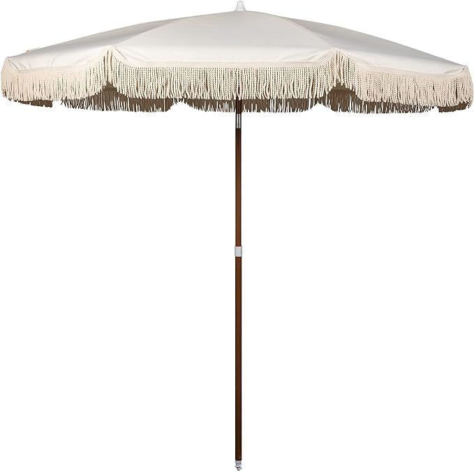 Beach State Summerland 6.5 Feet Beach Umbrella with Fringe - Outdoor Umbrella - UV50+ Sun Protect... | Amazon (US)