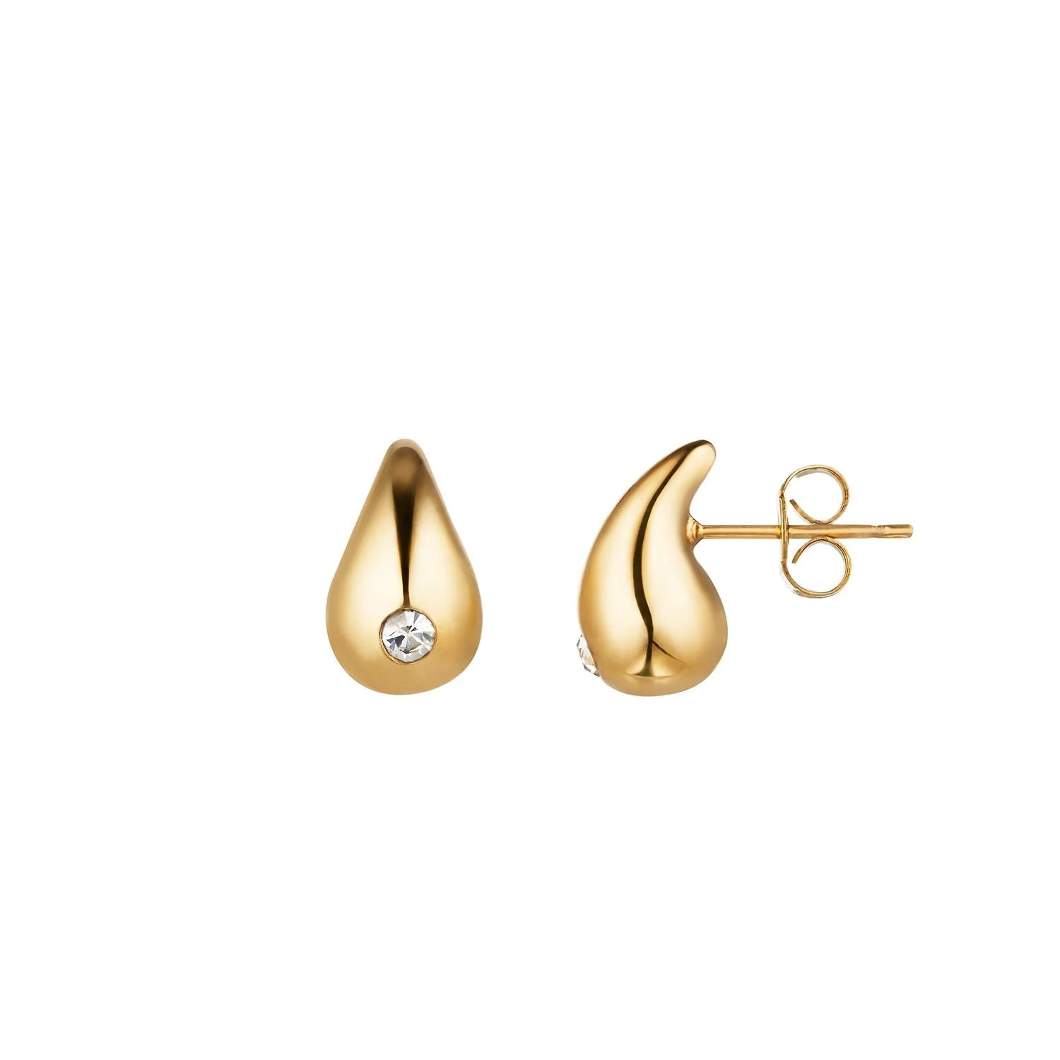 Crystal Teardrop Stud Earrings (Gold) | Abbott Lyon