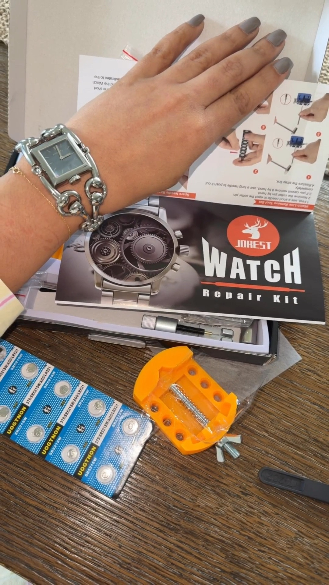 Watch Repair Kit, Professional Watch Battery Replacement Kit, Watch Repair Tools with Carrying Case, Watch Link Removal Tool Kit, Watch Case Opener. 
All in one! 

#LTKdayinmylife #LTKU #LTKgrwm