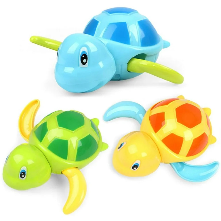 Syenll Baby Bath Toys, 3 Pack Swimming Turtle Bath Toys for Toddlers, Bathtub Wind up Water Toy f... | Walmart (US)