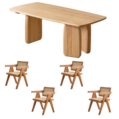 Solid Ash Wood Large Tabletop Dining Table | Wayfair North America
