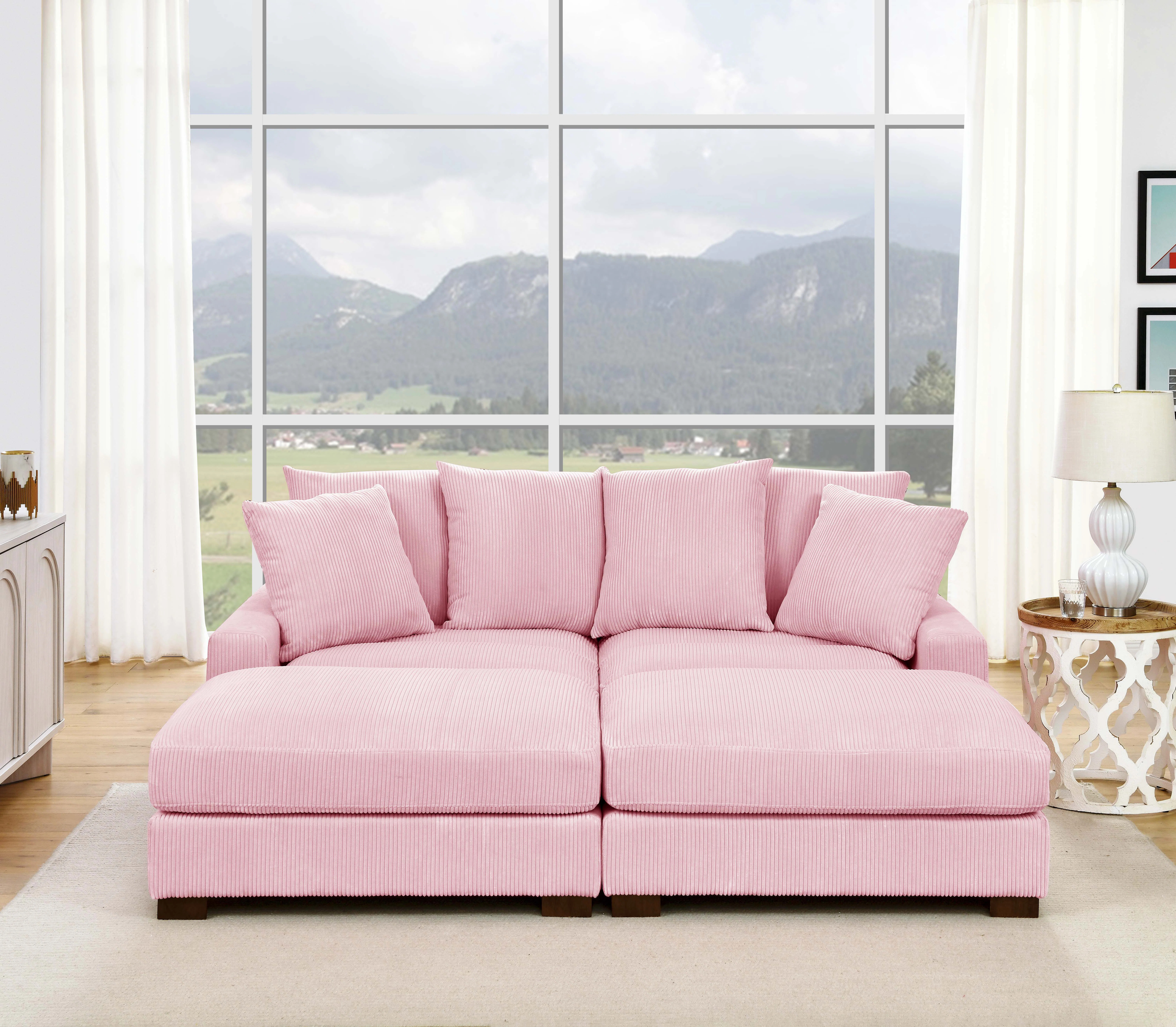 Latitude Run® 86" Upholstered Corduroy Sofa With Solid Wood Legs "& Reviews" | Wayfair | Wayfair North America