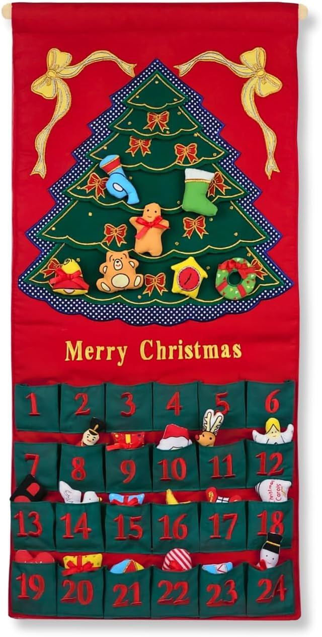 Merry Christmas Green Tree Advent Calendar by Pockets of Learning | Festive Holiday Décor, Seaso... | Amazon (US)