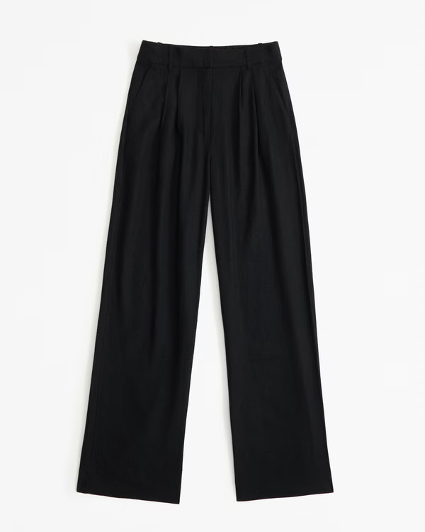A&F Sloane Tailored Linen-Blend Pant | Abercrombie & Fitch (US)