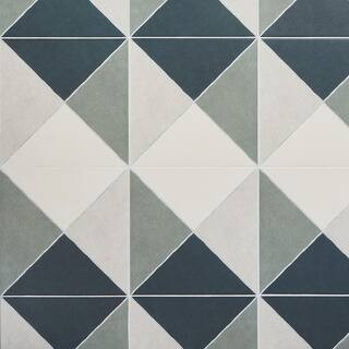 Ivy Hill Tile Anya Navy Diamond Square 9 in. x 9 in. Matte Porcelain Floor and Wall Tile (10.76 s... | The Home Depot