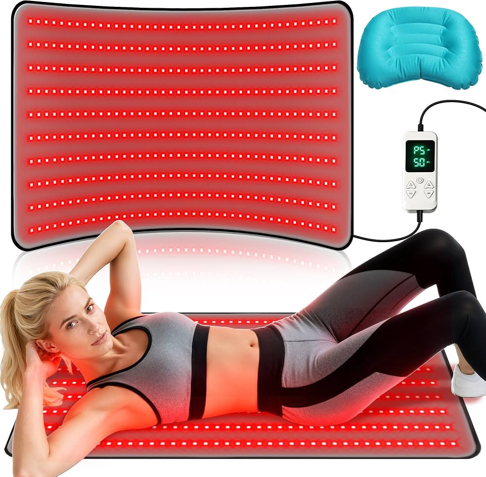 Medical-Grade TPU Red Light Therapy Mat for Body, Infrared Light Therapy with 660nm & 850nm LEDs,... | Amazon (US)