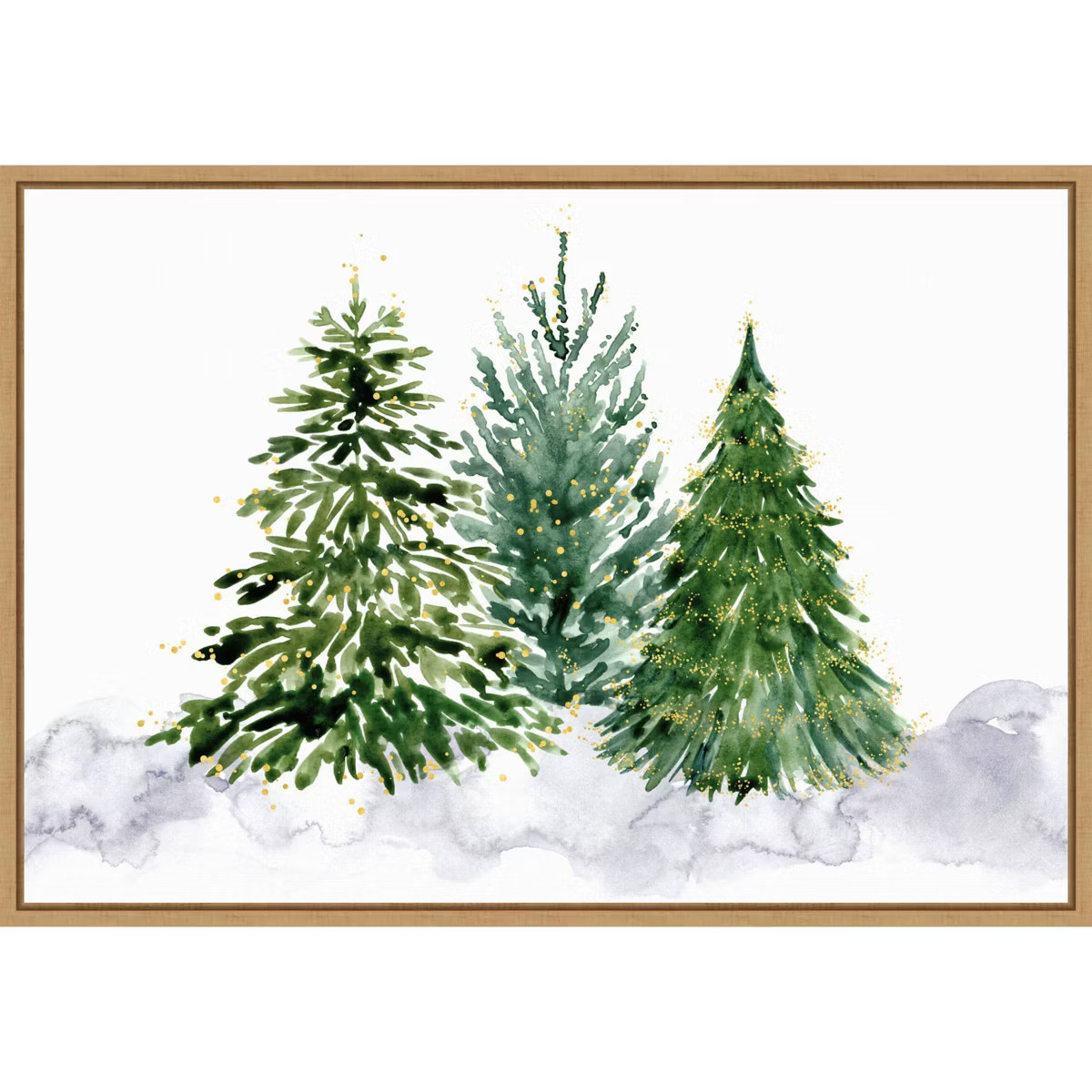Amanti Art 33"x23" Three Christmas Trees by Rosana Laiz Blursbyai Wall Art | Target