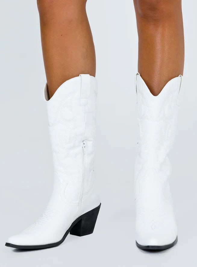 Therapy Clayton White Boots | Princess Polly US