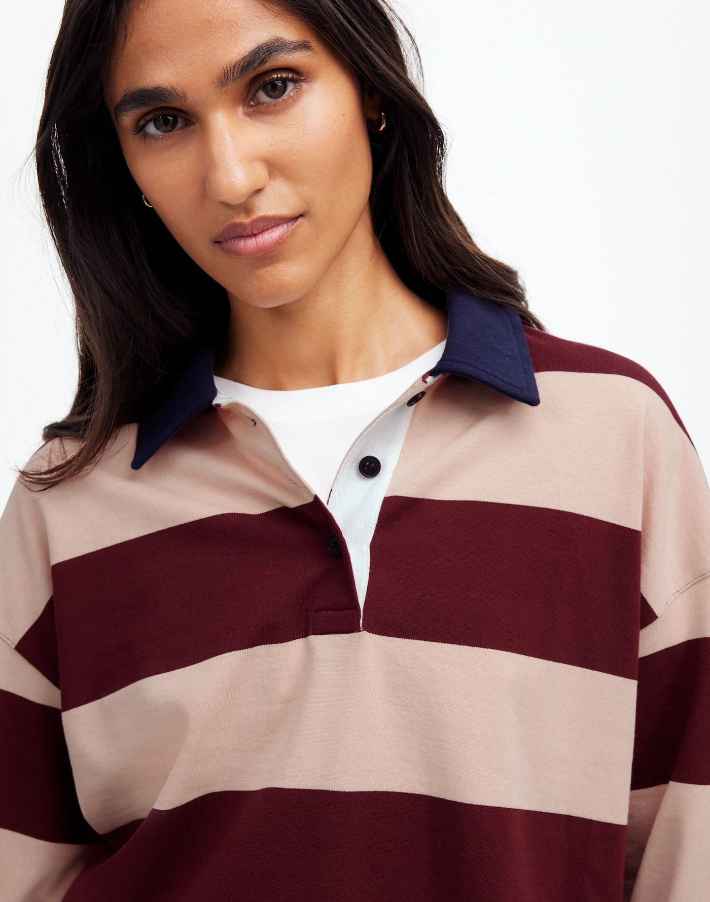 Rugby Long-Sleeve Polo Shirt | Madewell | Madewell