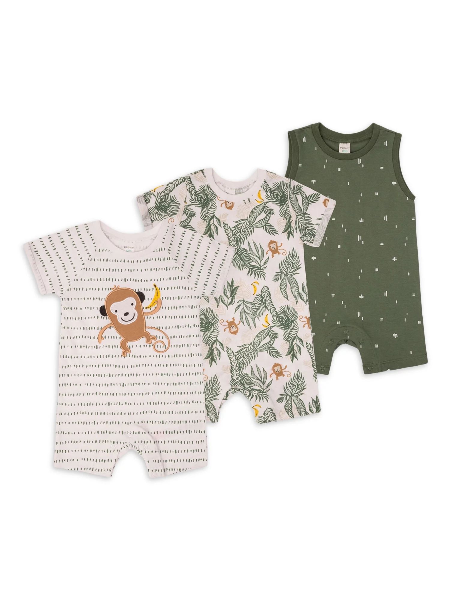 PL Baby by Petit Lem Baby Boy Bodysuits, 3 Pack | Walmart (US)