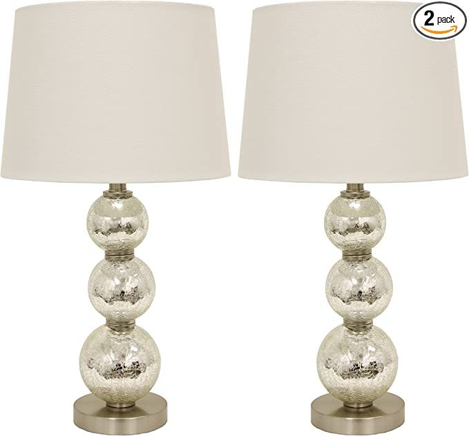 Décor Therapy MP1063 Table Lamp Set, Mercury Silver | Amazon (US)