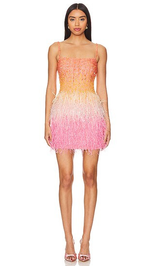 Cassie Mini Dress in Orange & Pink Ombre | Revolve Clothing (Global)