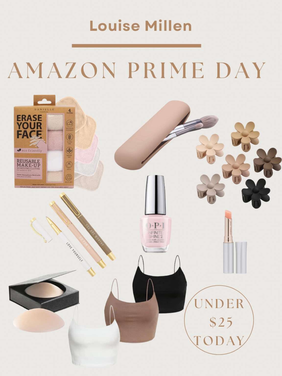 A few essentials under $25 #amazonprimeday #tanktop #beauty #travel 

#LTKbeauty #LTKsalealert #LTKxPrimeDay