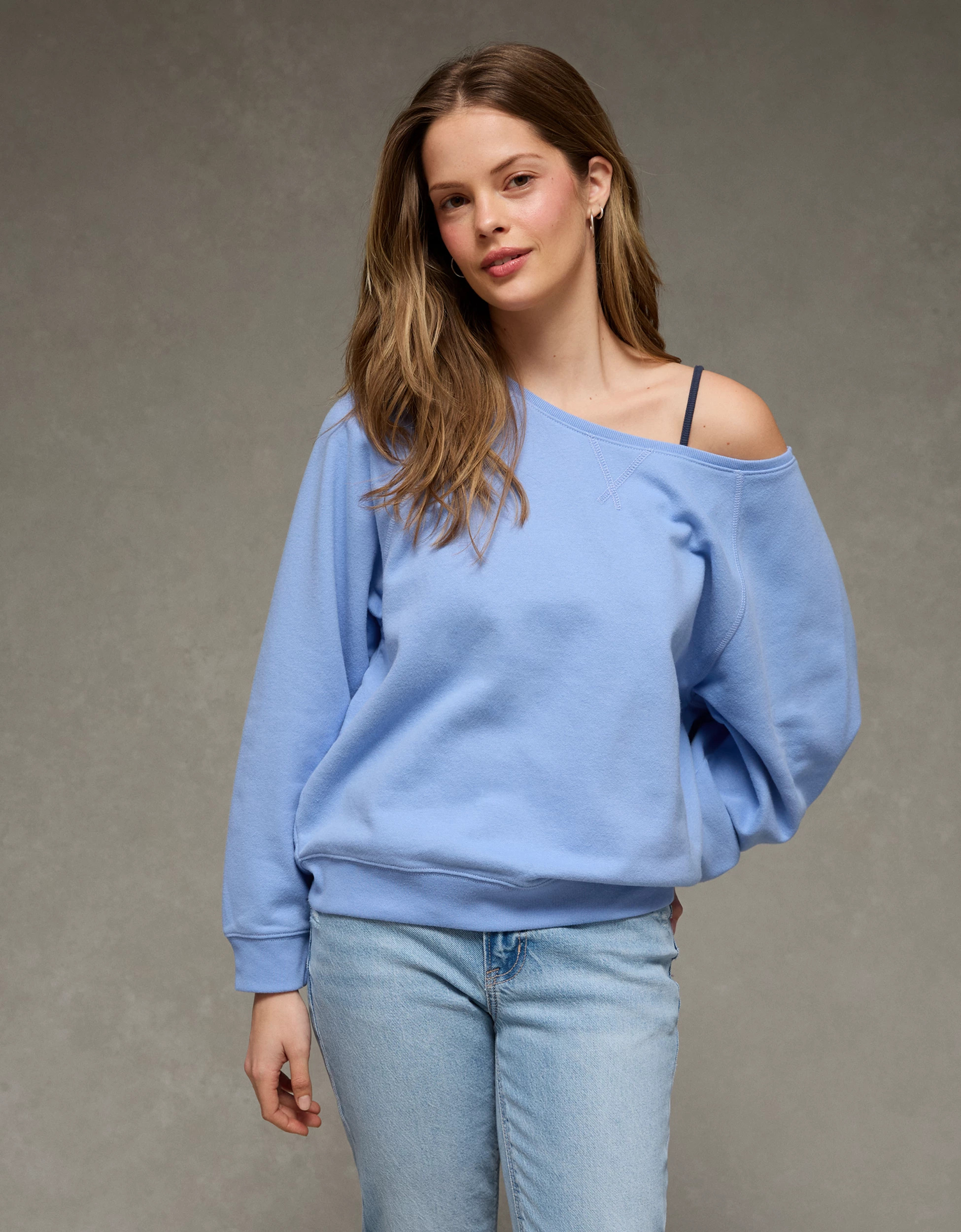 AE Off The Shoulder Sweatshirt | American Eagle Outfitters (US & CA)