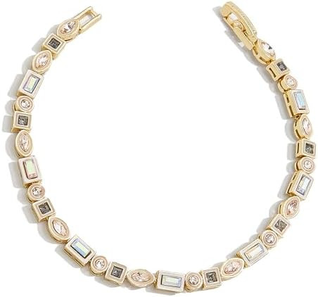 BaubleBar Kayden Gold-Plated Brass Tennis Bracelet for Women - Trendy, Chic, & Hypoallergenic Gol... | Amazon (US)