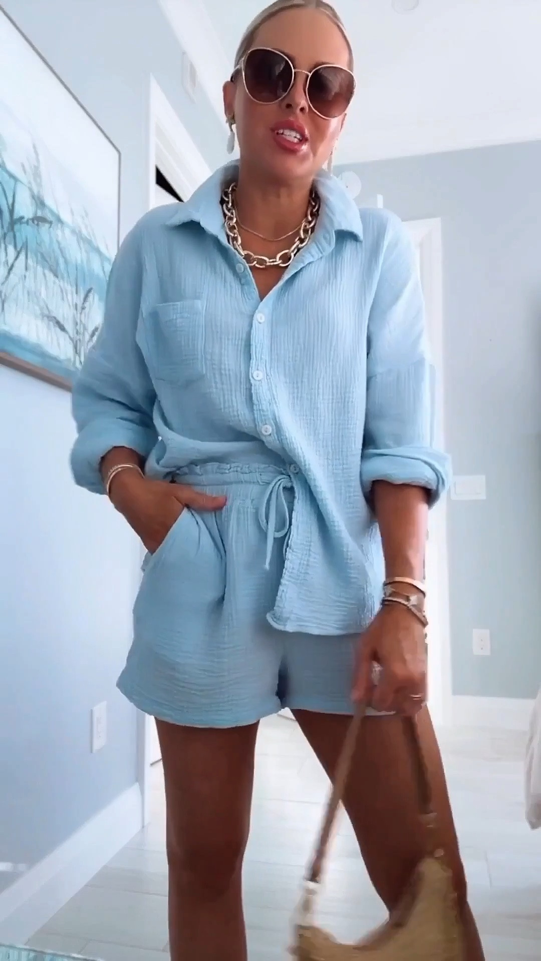 Amazon set you NEED! Just got 2 more fall colors! 🤍🔥 32% off today now $34! 
19 colors- so easy to pack- soft and CUTE! ✨ I did medium.

Matching set. Vacation style. Amazon fashion. Gauze set. Spring break. 

#LTKTravel #LTKootd #LTKgrwm