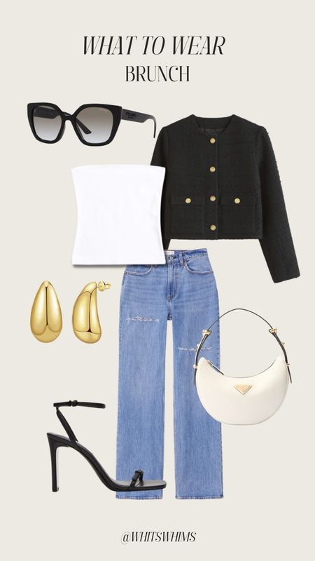 What to wear to brunch


Summer outfit 
Jeans 
Denim 
Tweed jacket 
Tube top 
Prada bag 
Summer style 
Classic outfit 
Memorial Day 

#LTKSeasonal #LTKStyleTip #LTKFindsUnder100