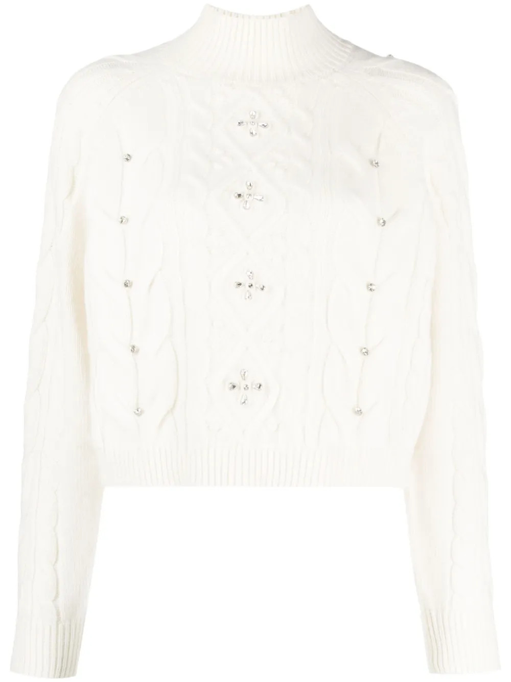 TWINSET crystal-embellished cable-knit Jumper - Farfetch | Farfetch Global