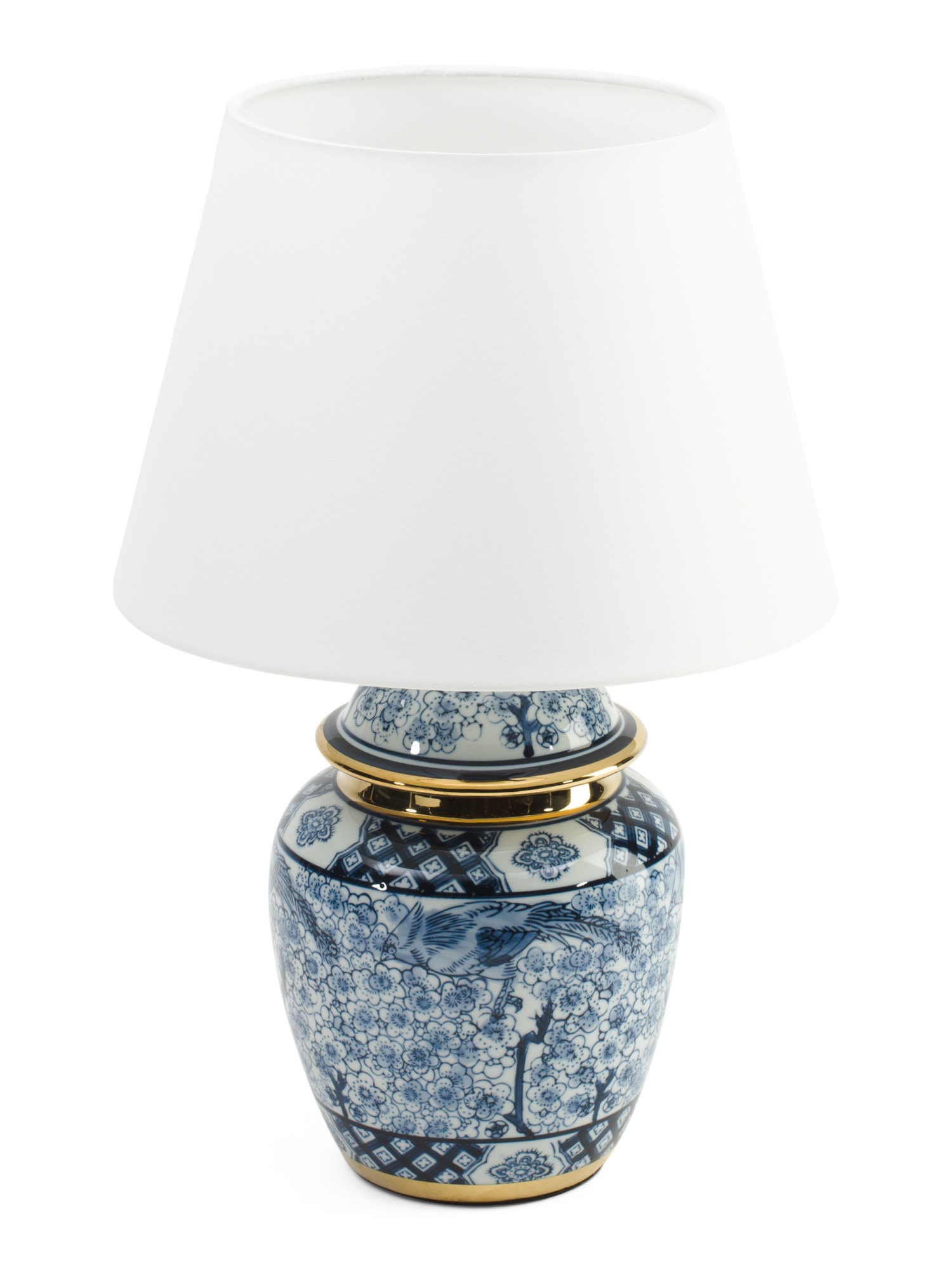 18in Chinoiserie Ceramic Table Lamp | Marshalls