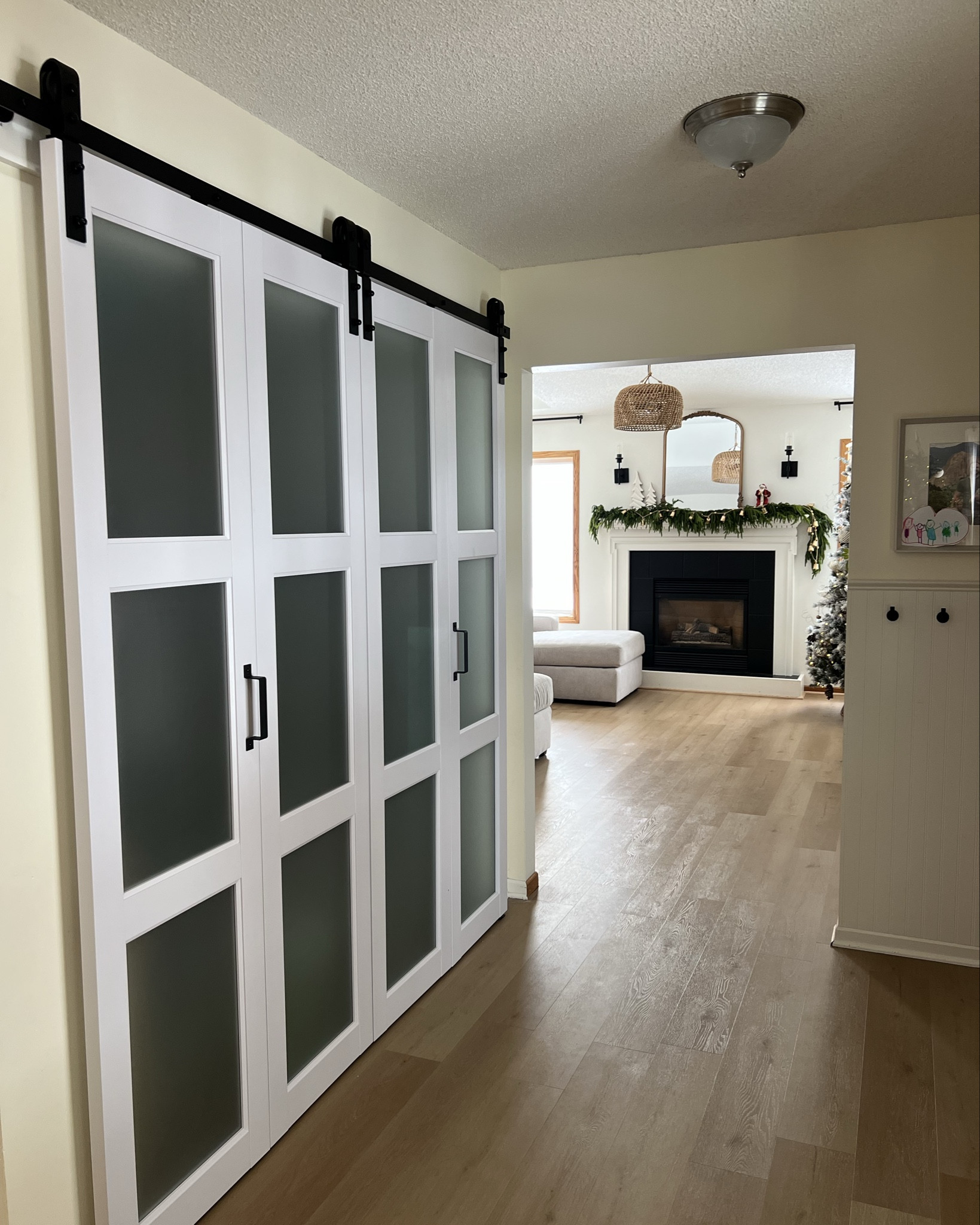 Stunning bifold doors that look like sliding doors with frosted glass. They are stunning and such great quality! They slide soooo smooth! Highly recommend and love! And yes, it’s Amazon :) 

#LTKvlog #LTKSaleAlert #LTKHome