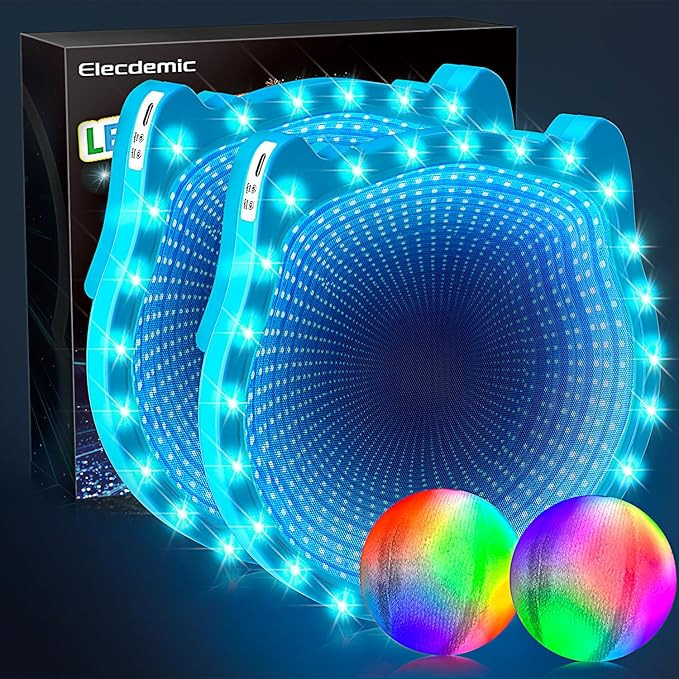 Amazon.com: Elecdemic 3D LED Light Up Toss Catch Ball Game Set Outdoor Toys Baseball Tennis Gifts... | Amazon (US)