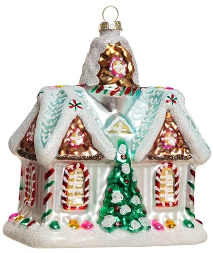 Glass Gingerbread House Christmas Ornament for Christmas Tree | Amazon (US)