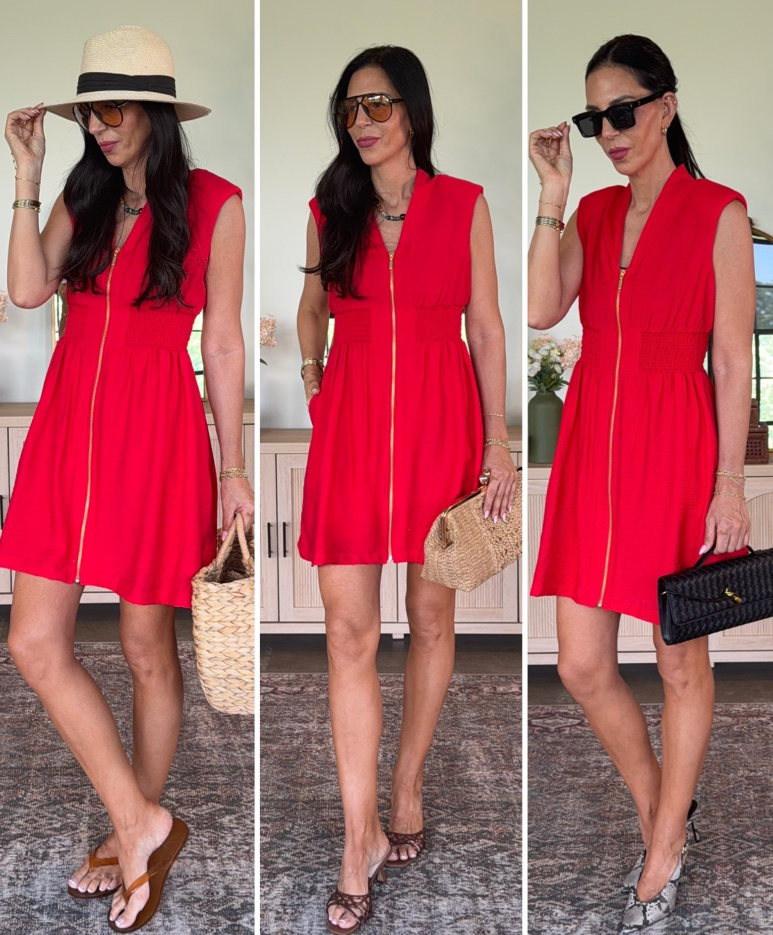 Down to just $31 with code GET20 ❤️
One dress, three vibes- wearing a small 
☀️ Casual daytime with a straw hat and sandals- beach ready 
🍹 Dinner out with a woven clutch and heeled sandals
✨ Date night or event-ready with a chic black bag and statement heels

Lightweight, flattering, and the gorgeous red color does all the work for you (comes in a second color). This is the kind of dress you’ll wear on repeat all summer long.

#LTKootd #LTKU #LTKOver40