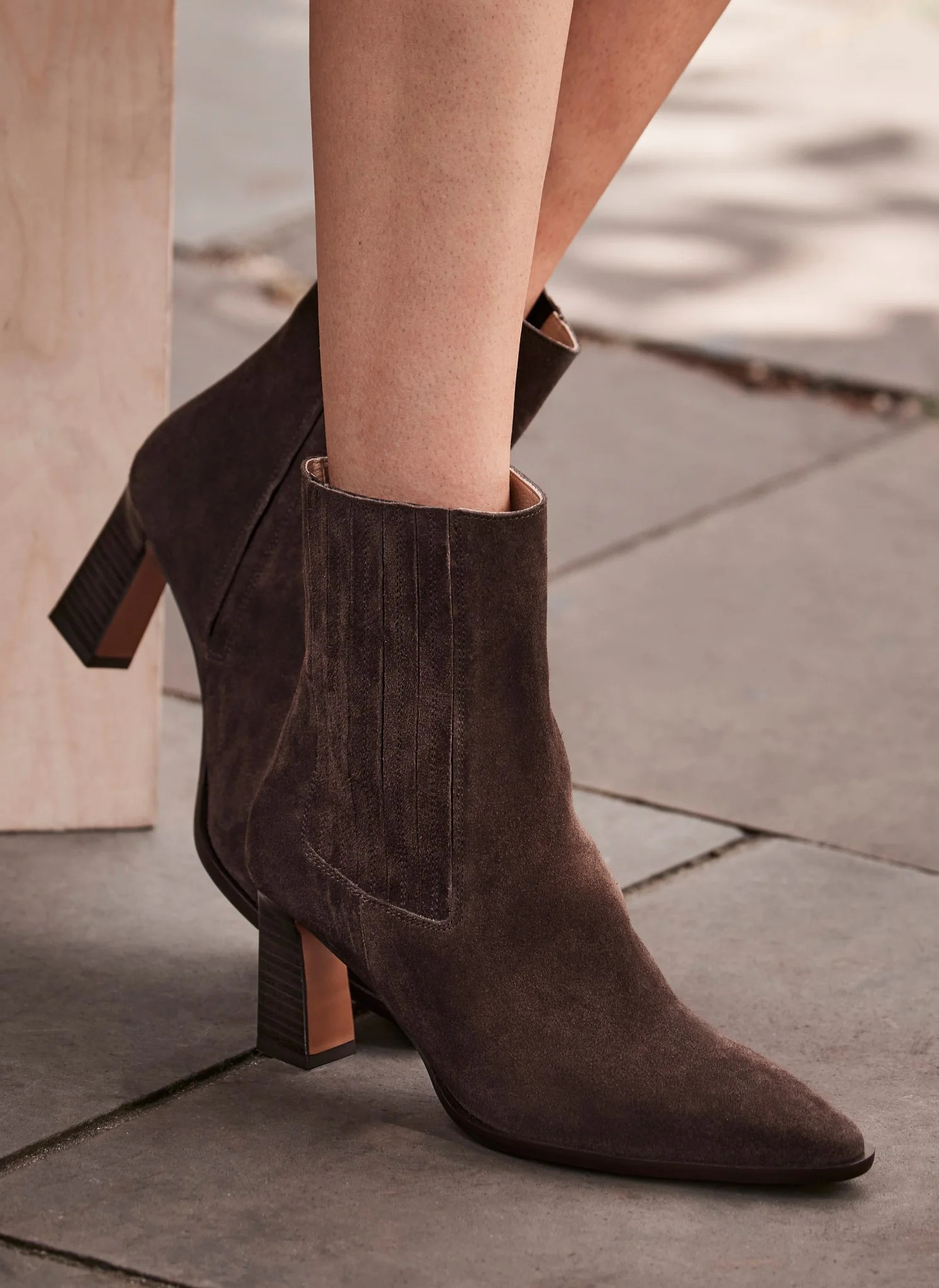 Brown Suede Ankle Boots | Mint Velvet