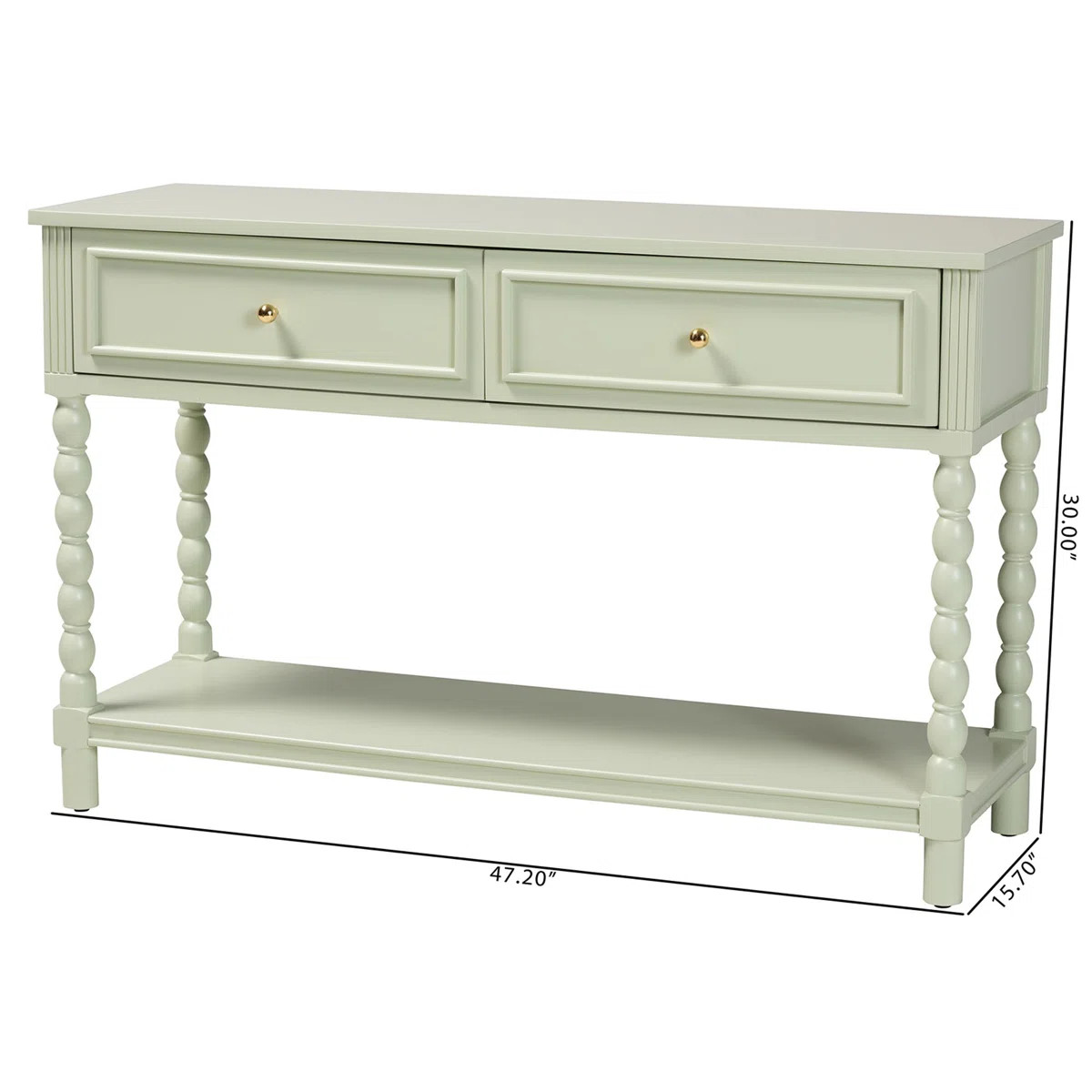 bali & pari Karnia Console Table with Spindle Legs - 2-Drawer Accent Table with Turned Detailing ... | Wayfair North America