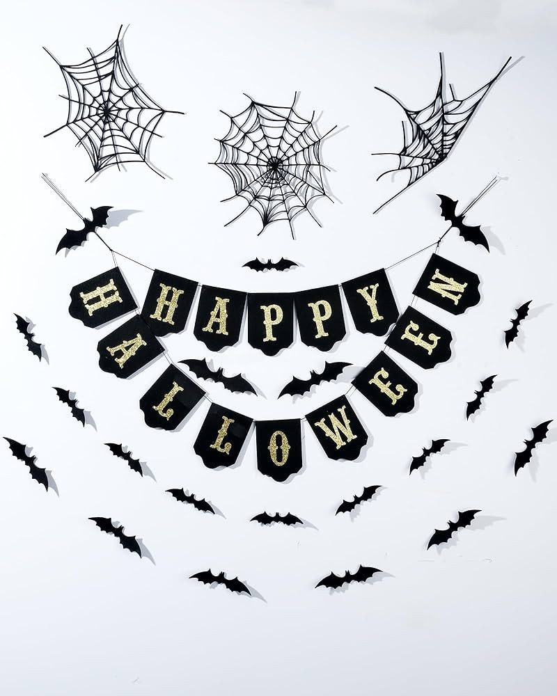 DN DECONATION Halloween Decorations Indoor Set, 24PCS Happy Halloween Banner Bundle,Hallowee... | Amazon (US)