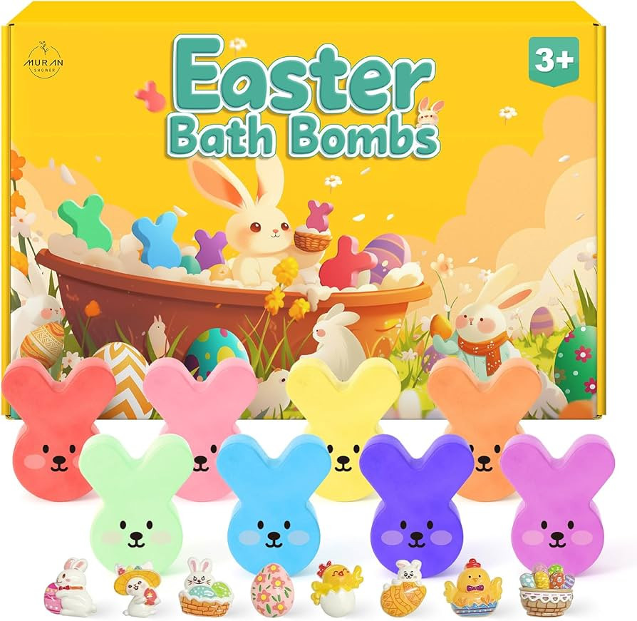 Easter Egg Bath Bombs for Kids with Surprise Inside, 8 Pack Teen Easter Basket Stuffers, Girls & ... | Amazon (US)