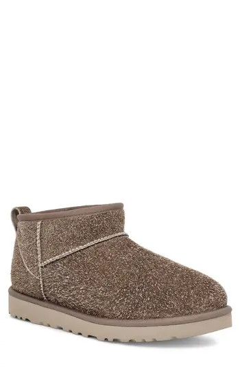UGG® Classic Ultra Mini Shaggy Water Resistant Boot in Smoke Plume at Nordstrom Rack, Size 13 | Nordstrom Rack