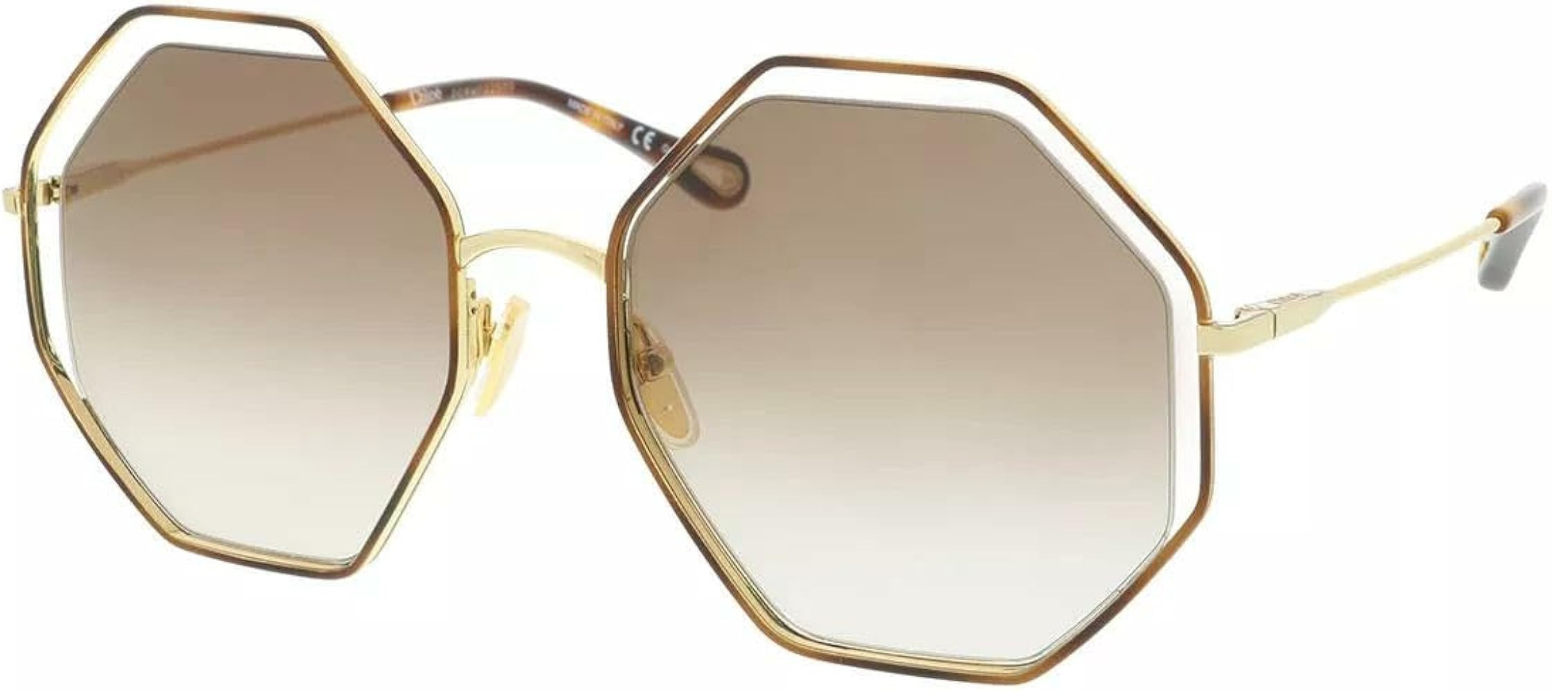 Chloé Unisex Sunglasses Tortoise Frame, Brown Gradient Lenses, 58MM | Amazon (US)