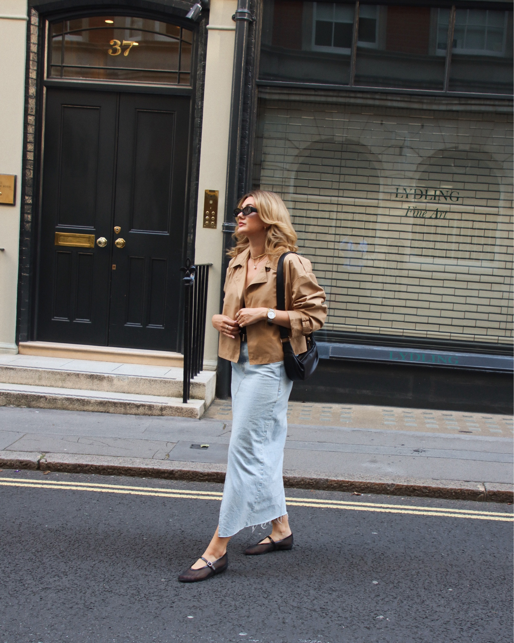 How to style a cropped trench. When we think of autumn style, we always think of a classic trench coat. Now we have the cropped trench coat, perfect for the in between weather. I’ve paired mine with a maxi denim skirt and mesh flats. 

#LTKstyletip #LTKuk #LTKautumn