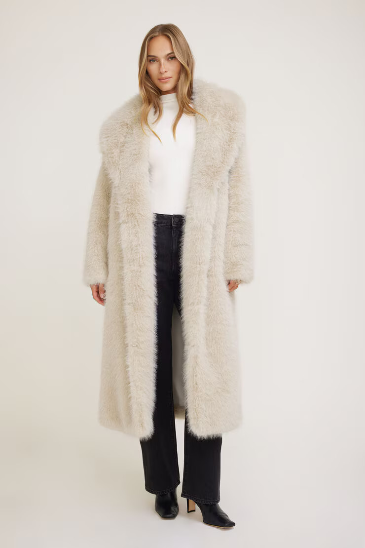Faux Fur Maxi Coat | Dynamite Clothing